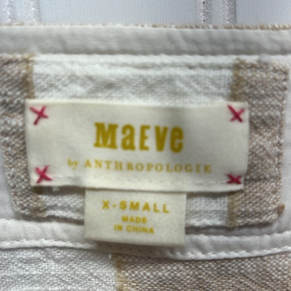 Maeve Anthropologie Striped Tonal  MIDI Dress Size XS Pockets Sleeveless‎ - Picture 6 of 8